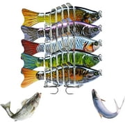(5Pcs)Swimming Robotic Fishing Lure – 3D Bionic Bait for Freshwater \u0026 Saltwater, Attracts Bass, Walleye, and Trout
